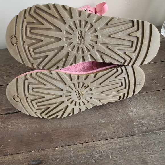 UGG Heirloom Lace Up Knit Boots 1000693 US Size 7 PINK - Picture 14 of 16